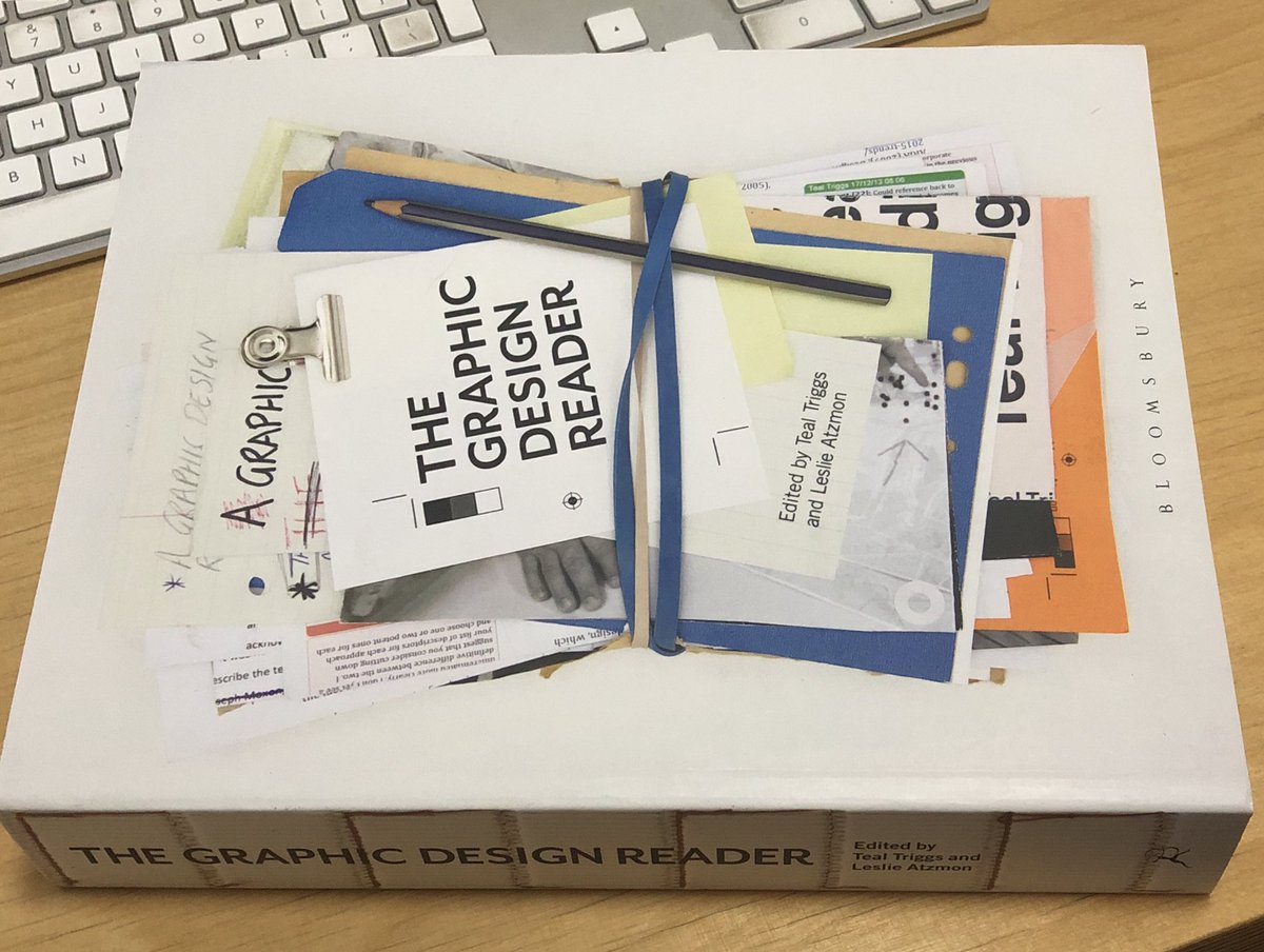 tealtweets's tweet photo. We are so thrilled to have seen sight of an advanced copy of The Graphic Design Reader, I just had to share the good news! Thanks to our great contributors. Available on shelves in April. @BloomsburyDsign @BloomsburyAcad @latzmon @abbievickress @RCA @Rebecca_Barden https://t.co/EN4Xm3Ckvh