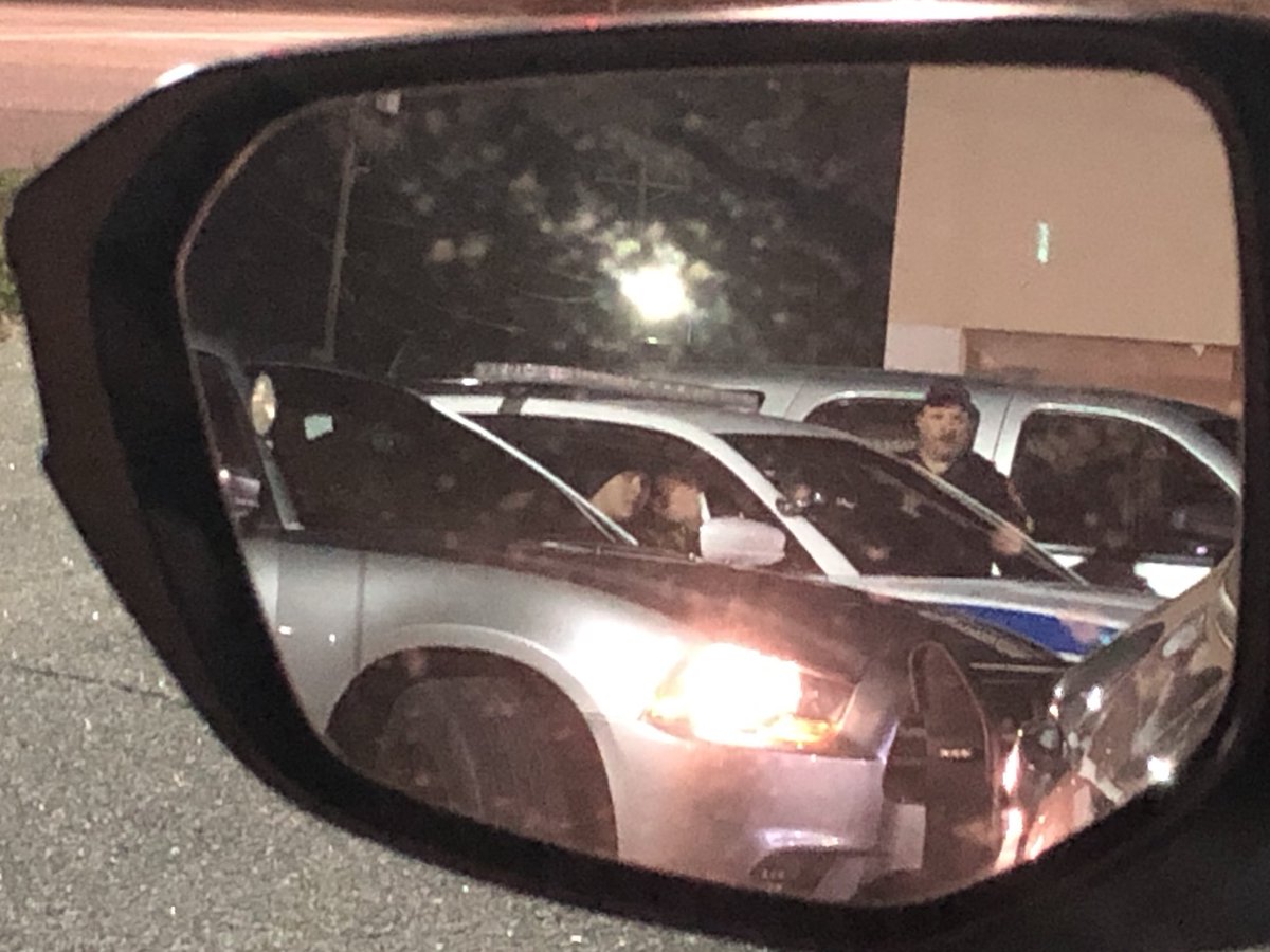 JerryJordan_KTT's tweet photo. When it’s late, you’re tired & driving becomes questionable doesn’t everyone try to blend in at a car dealership to rest for a few minutes? Hello, officers. #NotDrunkJustTired #NoWarrants #ThanksForChecking https://t.co/bVkKB36Eob