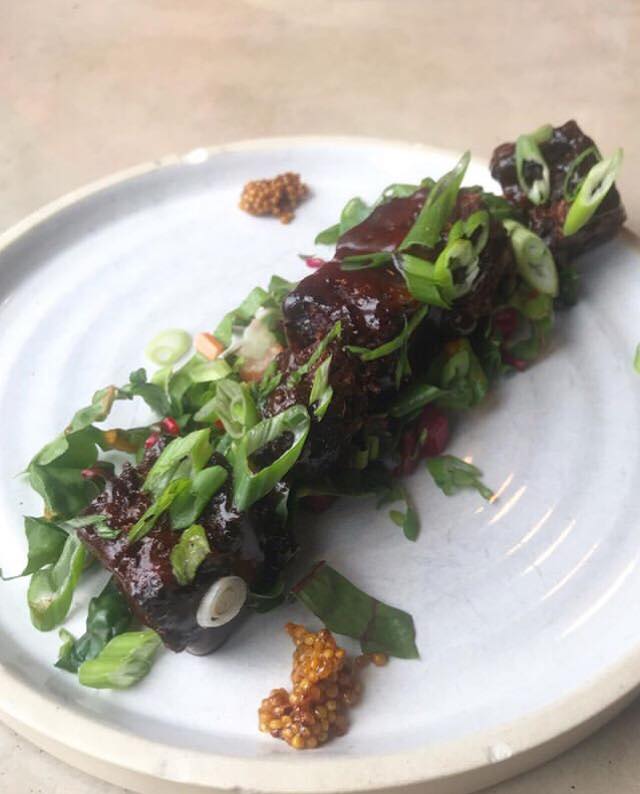 Have you tried our Impossible Burnt Ends with rainbow chard and pickled mustard seed for an appetizer?  
Photo by:@plantbasedpoundcake on Instagram
floraweha.com