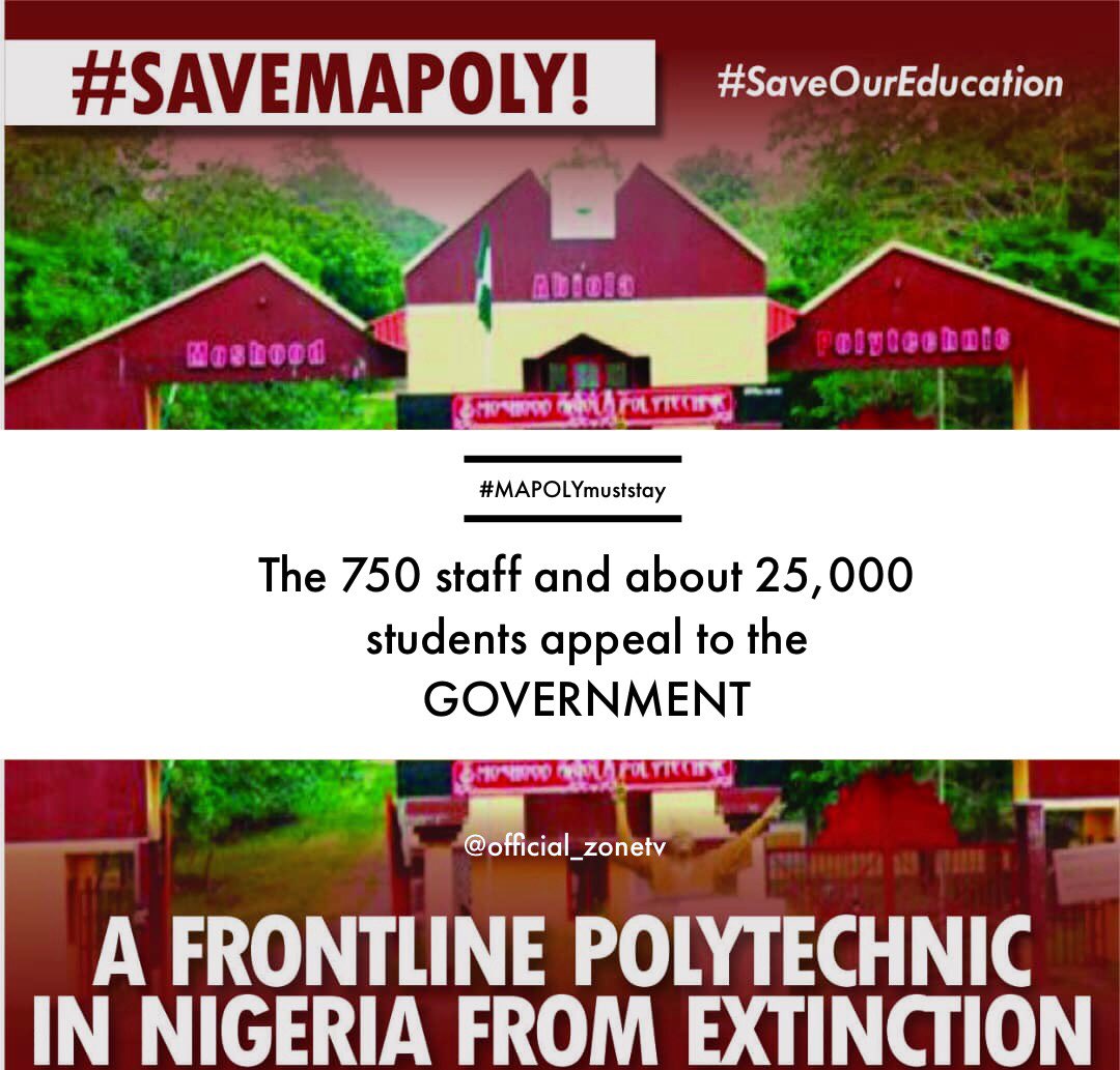 naijalaneng's tweet photo. You can't scrap  an institution for a political goal without proper replacement for student under each program @Govsia u keep fighting for ur own political career and play politics with ours #mapolymuststay https://t.co/CQiCF4YGk6