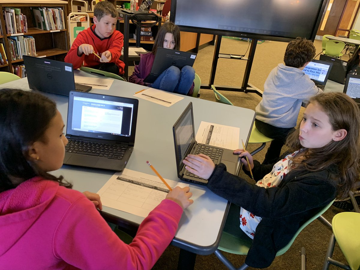 GoShapiro's tweet photo. 5th graders wowed this week while collecting evidence from Internet Research! @GaleAcademic & @Google Classroom helped pave the way for expert note-taking & collaboration! ✍️#BEStools #sourceevaluators #experts https://t.co/yPQfcgIoDG