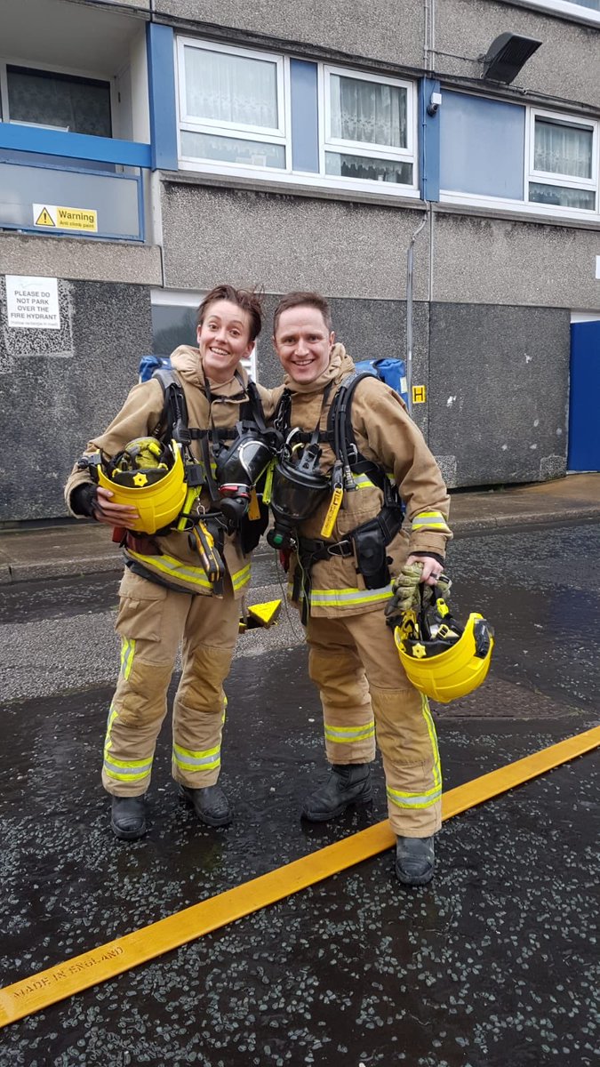 ⁦<a href="/Blackburn_Fire/">Blackburn Fire</a>⁩ red watch training session: brushing up on High rise incidents, last drill for Dave who retires in just two more shifts (6502)👍🚒 #999family