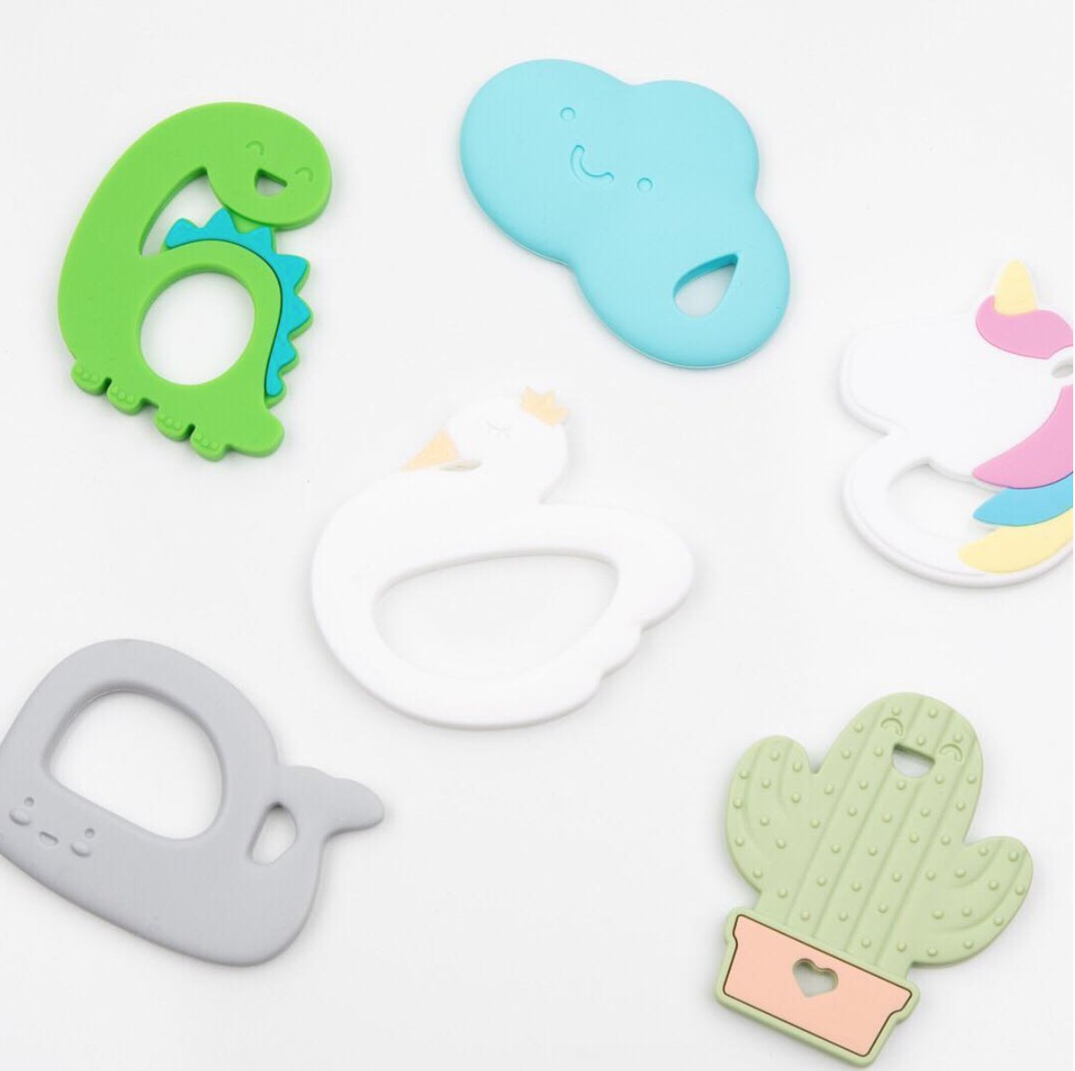 bumkins's tweet image. Teething baby on your hands? Try these fun Teethers, complete with textures and shapes meant to soothe those achy gums. Which one is your favorite?! #teethers #teething #toddlers #baby #momlife #cute