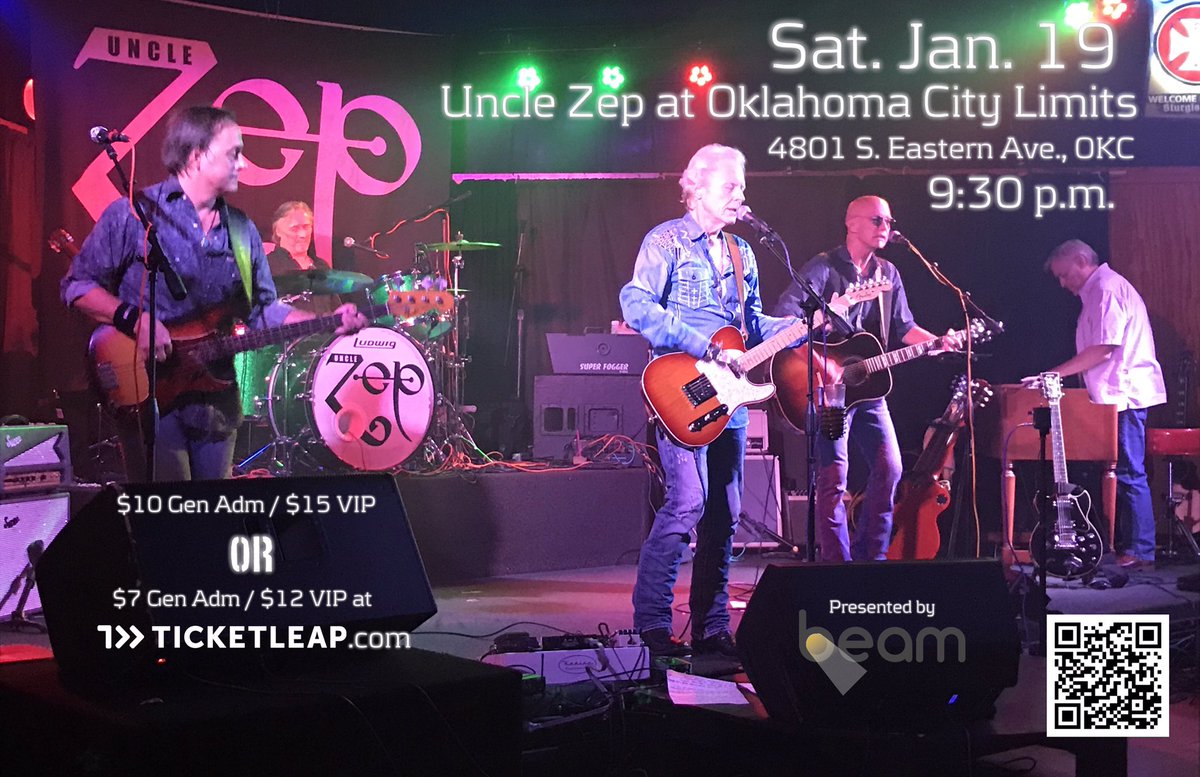Only a few #vip tix left for <a href="/unclezep/">Uncle Zep</a> at @okclimits this Sat 1/19 9:30 pm! Online only <a href="/ticketleap/">TicketLeap</a> .com #gettheledout #okcnightlife #goodeats #gooddrinks #urbanroadhouse