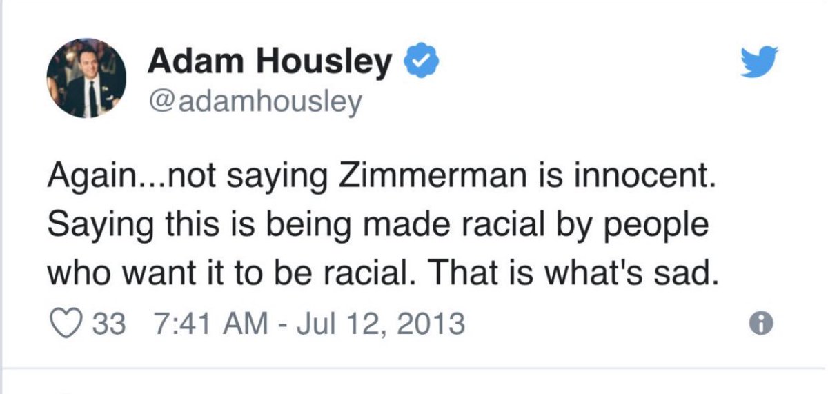 Exhibit A: Adam Housley's dismissive comments about Trayvon Martin.