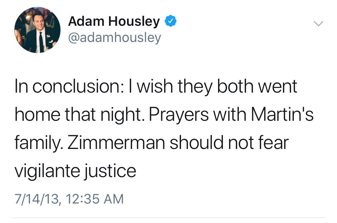 Exhibit A: Adam Housley's dismissive comments about Trayvon Martin.