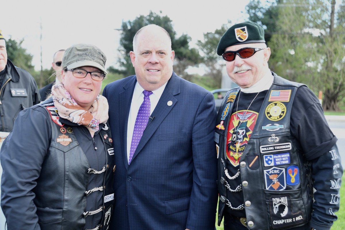 RT_MD1's tweet photo. Congratulations @GovLarryHogan and @BoydKRutherford on #InaugurationDay.  Thank you for your service to all #Marylanders  We look forward to working with you in the future on #MDVeterans rights and especially #SavethePeaceCross. https://t.co/sSsedrphl5
