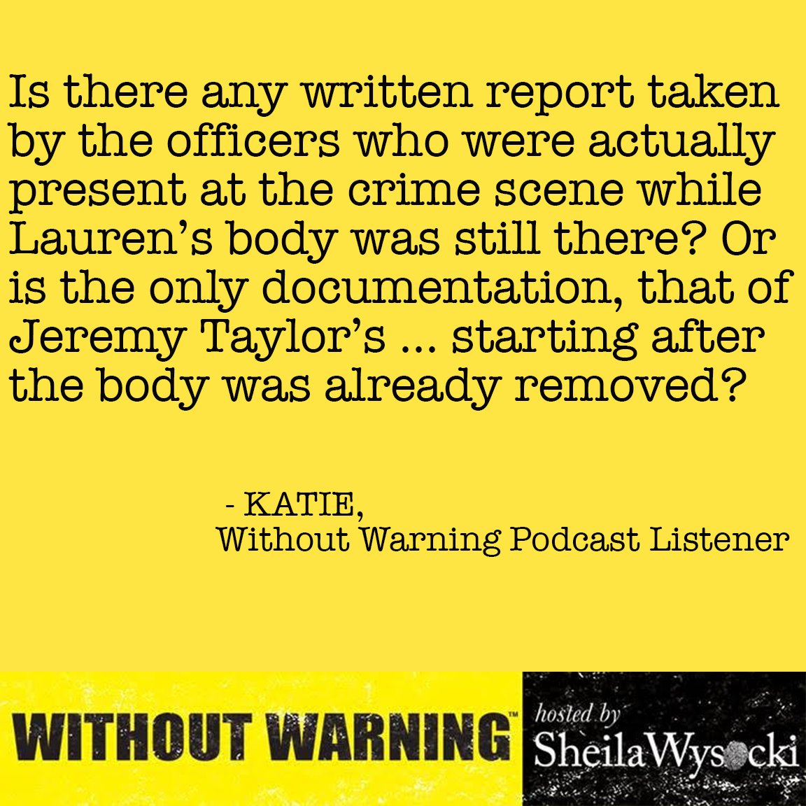 scrappymomPI's tweet photo. Sheila will be discussing this and other listener's Questions in the upcoming Q &amp; A Episode of Without Warning, the Lauren Agee Case. If you haven't submitted a Question, feel free! 
.. #withoutwarningpi #laurenagee#privateinvestigation #wakefest #coldcase #sheilawysocki # https://t.co/BJwXqbObsq