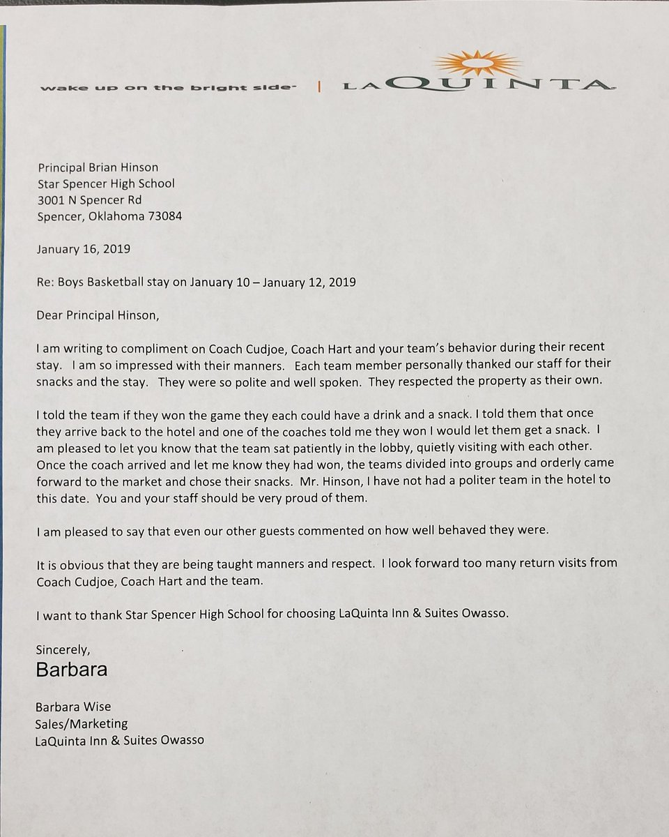 <a href="/starspencerhs/">Star Spencer HS</a> <a href="/OKCPS/">OKC Public Schools</a> <a href="/OKCPS_Athletics/">OKCPS Athletics</a> Always great to get positive feedback about our students at Star Spencer