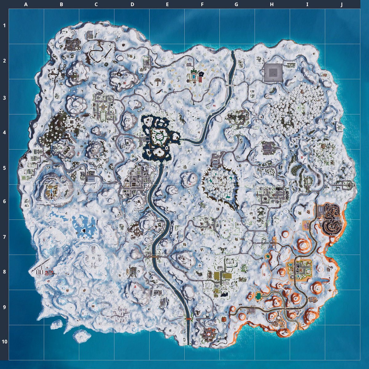 shiinabr fortnite leaks v tvittere the snow map has been updated with all the new buildings e g paradise palms ice cream parlour - motif cube fortnite