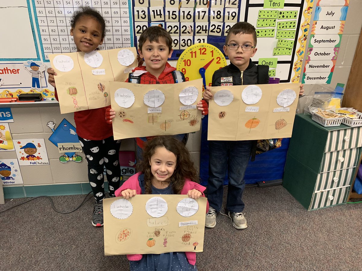 mrscruzgrade1's tweet photo. Look at these awesome examples of wholes, halves and fourths! What will you share and what will you keep for yourself?!? #MBEbears #firstgradefractions #firstgradeisfun https://t.co/8yt1t1BwnV
