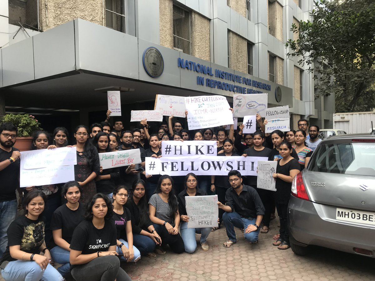 Prati_Life's tweet photo. , We the students of ICMR-NIRRH, Mumbai extend our support to # hike in fellowship with all Indian research scholars..long live science # jai vigyaan# united we stand # 16 jan 2019 ..we are with you@HikeFellowship https://t.co/rzOrpgLz6Q