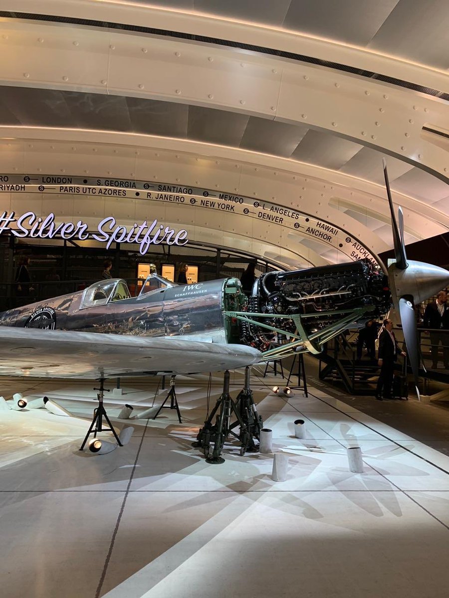 PRPundit_India's tweet photo. Our #LuxeBee @gaurikohli had a wonderfully buzzy week at #SIHH2019
The watch show was abuzz with the launch of the #SILVERSPITFIRE, where two british pilots will take flight and travel around the world to make aviation history, in a 1943 restored Spitfire aircraft! #IWC #SIHH2019 https://t.co/bkMr1Spmpx