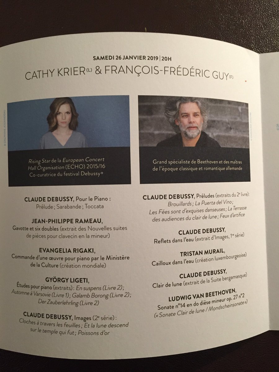 #OTMEN [Breath] for pianist &amp; optional audience participation written for dear friend and colleague <a href="/CathyKrier/">Cathy Krier</a> &amp; commissioned by the Ministere de la Culture Luxembourg will be premiered this Sat. 26 Jan. 8pm at 'Festival De Piano Debussy+' in Luxembourg.