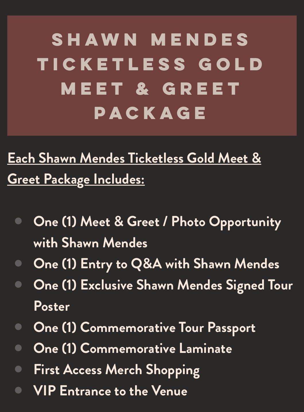Shawn Mendes Updates On Twitter Ticketless Vip Upgrades These Upgrades Will Go On Sale On Wednesday Feb 13th At 4pm Local You Must Have A Ticket To Purchase Please Visit