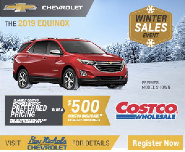 RoyNicholsChev's tweet photo. GREAT news for Costco Members...😉 Come check out our lineup of eligible vehicles today! #RoyNicholsMotors #Costco #WinterSalesEvent https://t.co/07uORcTfvg