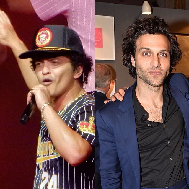 alexdipersia's tweet photo. That’s me on the left 10 years ago performing under the wildly popular pseudonym ‘Bruno Mars,’ dancing up a storm, being funky, winning grammy’s, dressing on trend and that’s me now on the right attending charity functions, giving back, two buttons open, chest hair out, wear… https://t.co/J0EqjCreTb
