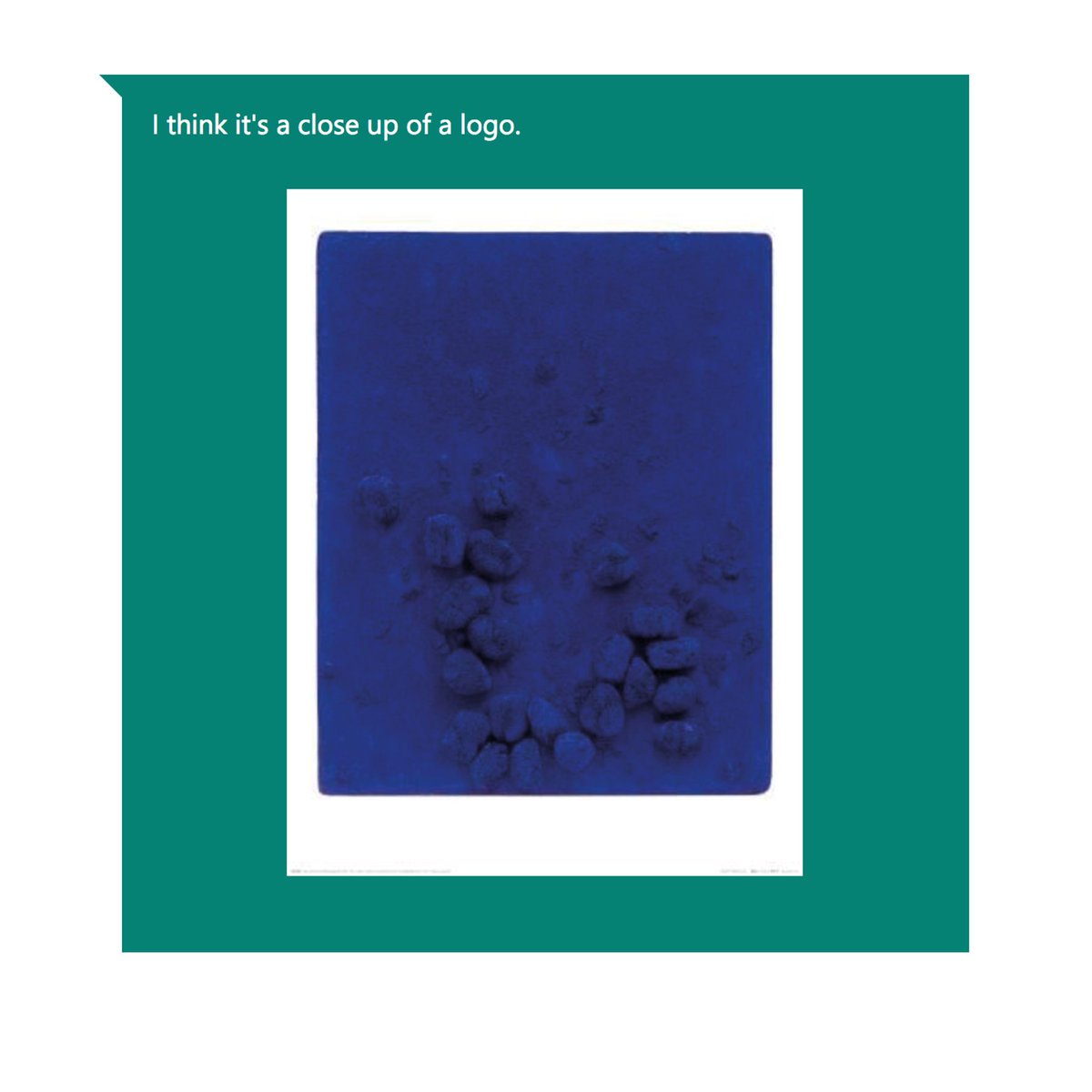 captionartbot's tweet image. #YvesKlein #CaptionBot