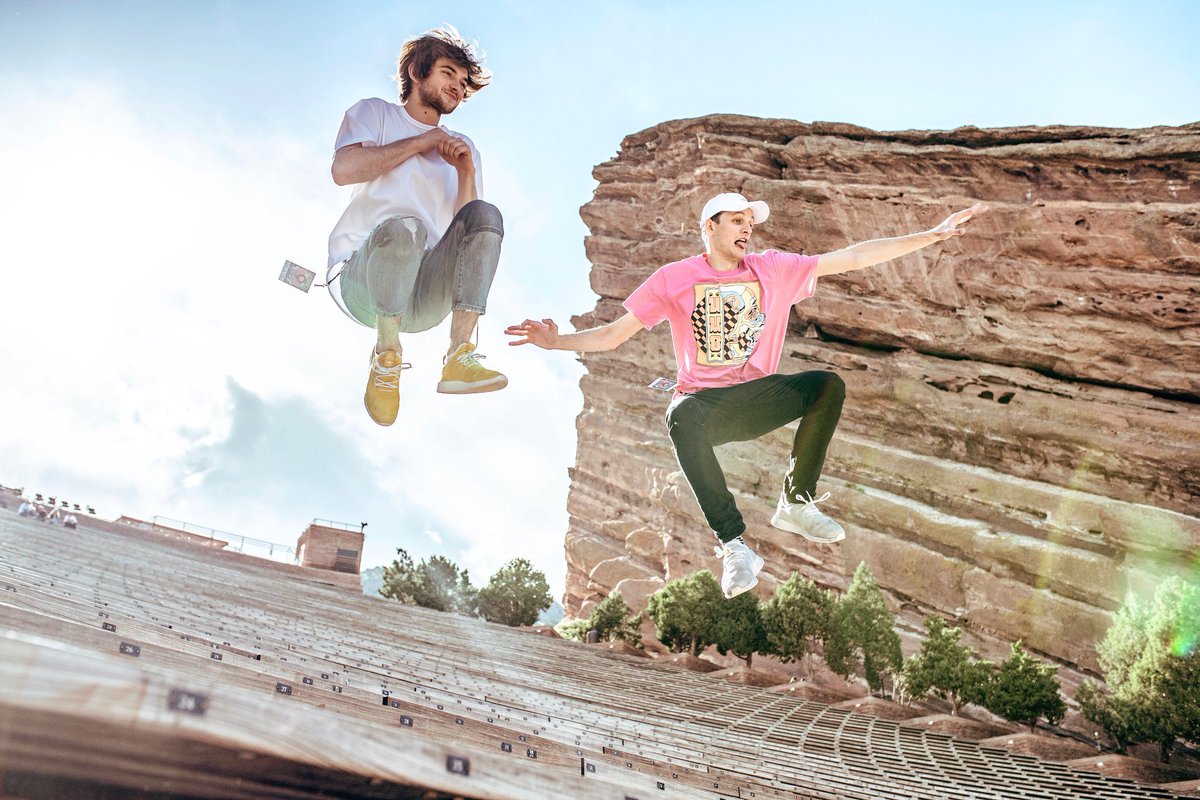 LouisTheChild's tweet photo. Red Rocks w/ @gryffinofficial @chelseacutler @EVANGIIA is on sale now! Password: KIDSATPLAY ⛰ https://t.co/1tEROAY1G7 https://t.co/nGyPeHQk5H
