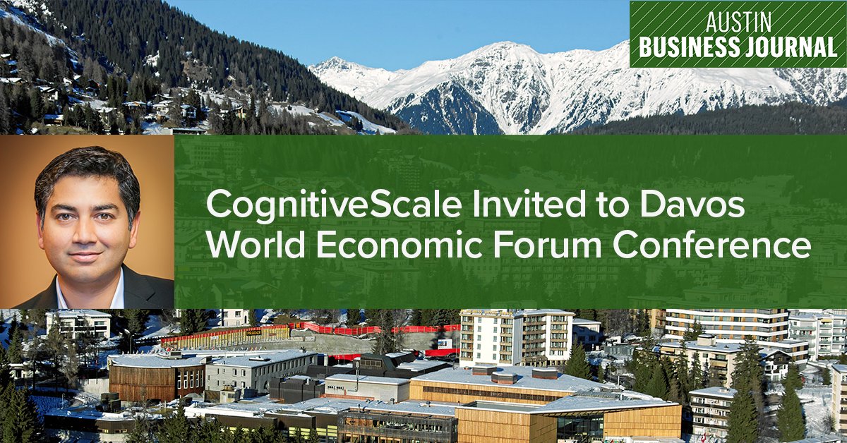 We are thrilled our CEO Akshay Sabhikhi will not only represent #CognitiveScale, but also the Austin startup community next week at #DavosWorldEconomicForum. Stay tuned for more! bizjournals.com/austin/news/20…