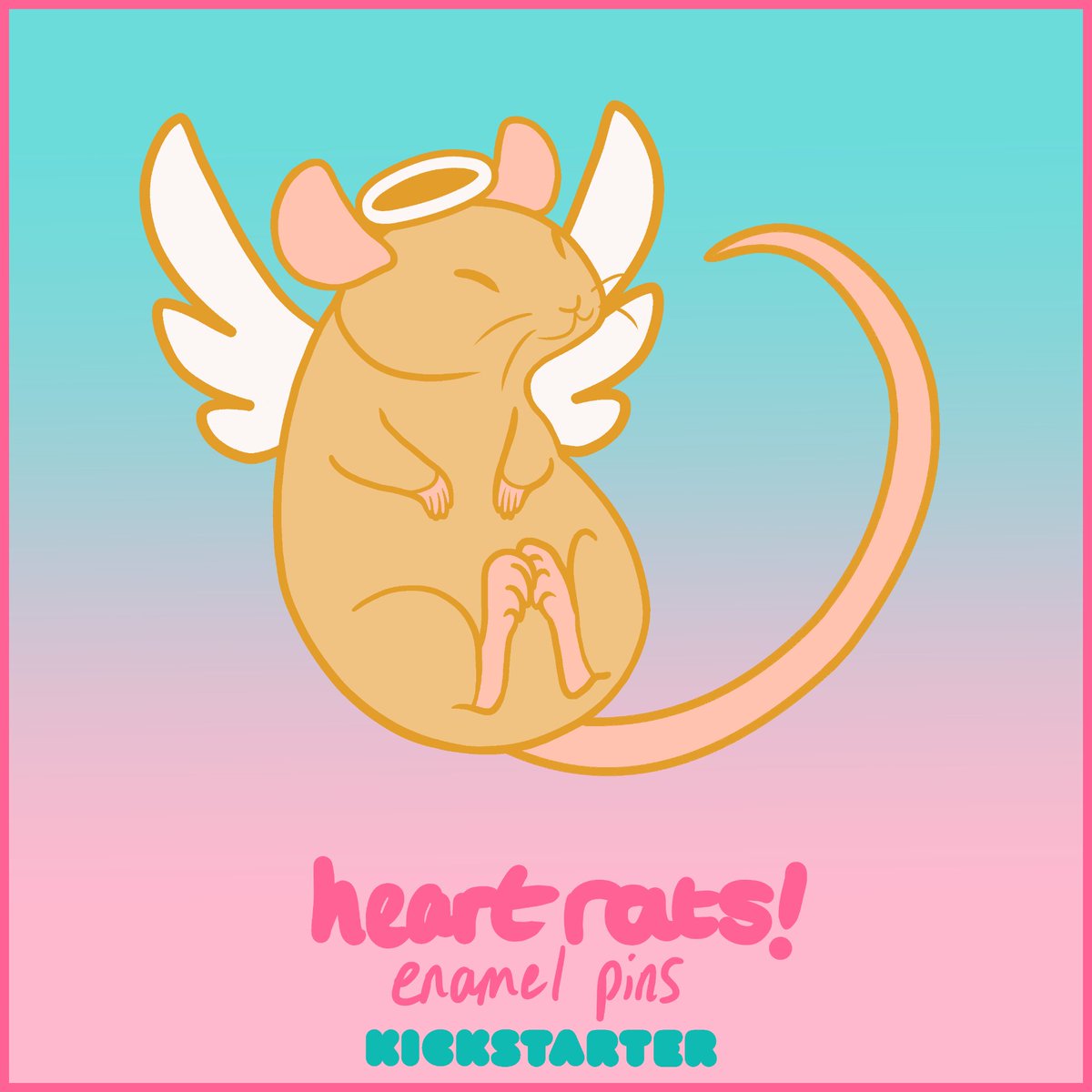 This is one of the 14 rat pins available in my kickstarter! Inspired by my Pippin ❤️ Check it out here kck.st/2Fqkka6