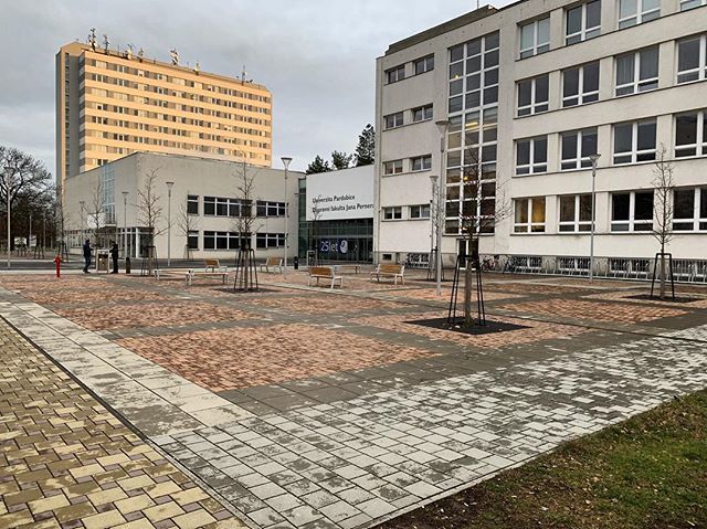 Sunset in the Campus #upce #campus #universitylife #pardubice #cooperation #cooperation #zcu #apicaday #picoftheday #iphonephotography http://bit.ly/2SYleyL