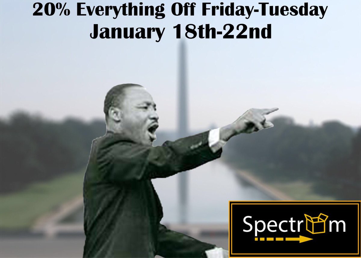 NVSpectrum's tweet photo. Take advantage of our Martin Luther King Jr. Day deal, this weekend only! 20% off all packages including the wireless charger. The promo code is MLK20. https://t.co/TjxoFZ1dil