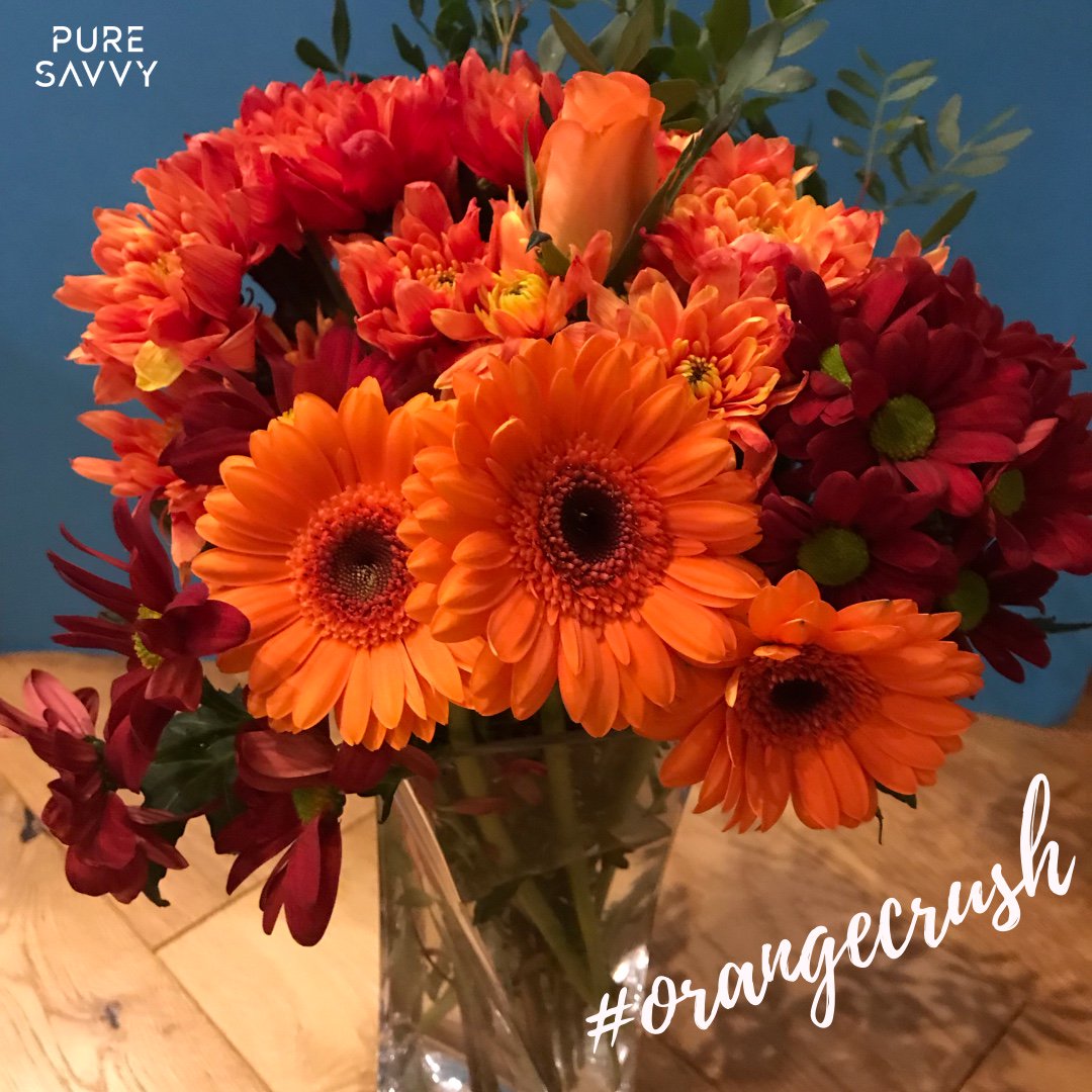 Today’s #orangecrush comes courtesy of my 8year old daughter who arrived back from the supermarket and said to me “I bought these to make you smile”

She certainly did!
#luckymummy #beautifuldaughter #flowers #orangecrushwednesday #indiebeauty #orange #britishbrand #puresavvy