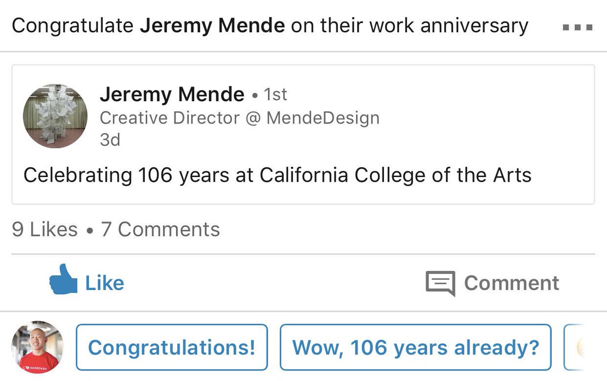 mattjlew's tweet photo. #linkedingoals @LinkedIn https://t.co/KIk41xRcdw