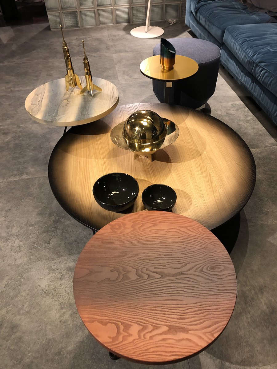 FormicaGroup's tweet image. We love this eclectic table cluster @Diesel. #DesignPost #imm_cologne19 ^gc