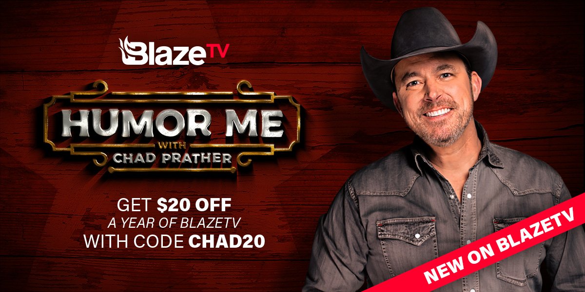 🚨🤠 Look who's joined @BlazeTV — @WatchChad! We're thrilled to add comedian Chad Prather to our already sizzling 🔥 list of talented hosts. Subscribe now to blazetv.com using promo code 'CHAD20' for $20 off through 1/30! 🚨