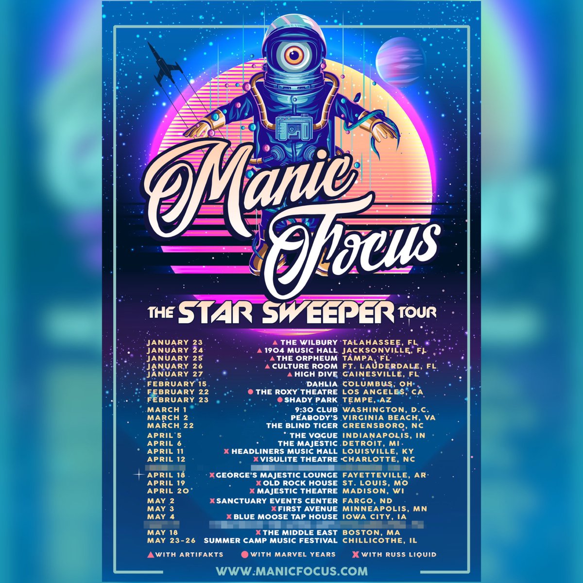 ManicFocus's tweet photo. Catch me in a city near you on the Star Sweeper Tour ππ§Ή Gonna be a wild ride full of new music I can't wait to share with you β¨π«π See you on the road, many more dates to be announced! #StarSweeperTour
β‘οΈTickets on sale Friday at https://t.co/0I549Up0NLβ‘οΈ https://t.co/hHC52JLYOr