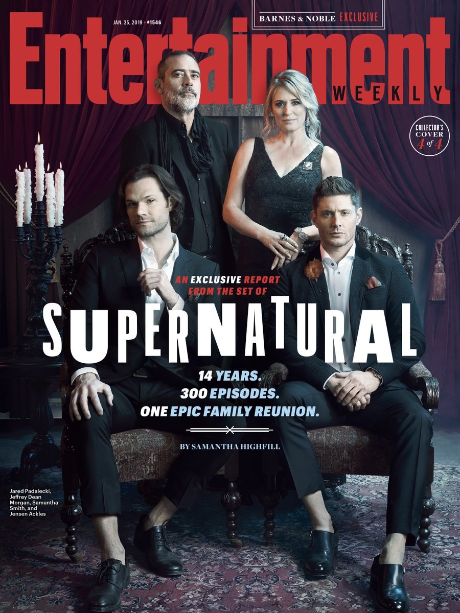 Supernatural's cast celebrating 300 episodes with an epic family reunion on the covers of Entertainment Weekly!