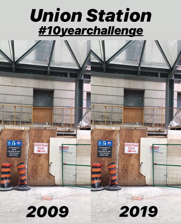 blogTO's tweet image. When Union Station does the #10YearChallenge 😂  
ow.ly/AW6430nl10d #Toronto