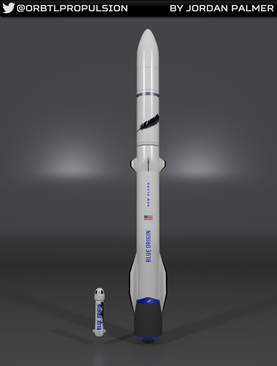 Was asked to do a comparison of the New Glenn and New Shepard. You can really see the massive difference between the two. If you have anything you'd love to see please let me know. Also if you like my stuff it would mean a ton if you would share it around.