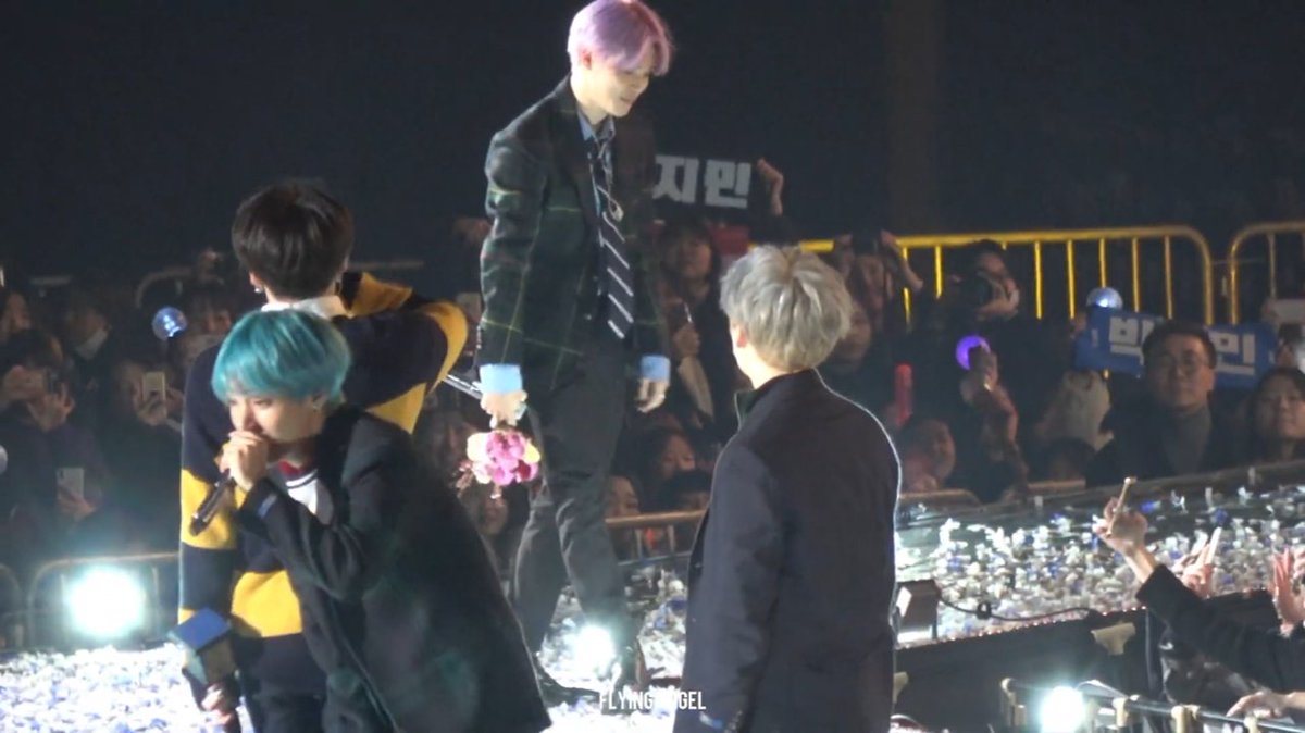 Yoongi was just standing there smiling at Jimin like he's his whole world.....Jimin wasn't doing anything special  #yoonmin