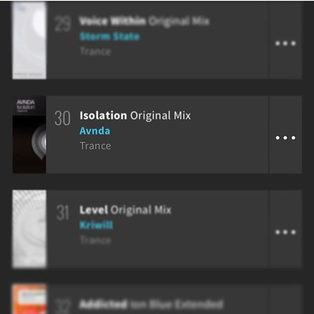 <a href="/avndamusic/">AVNDA</a> - Isolation now on #30 at Trance Top 100 Hype 👏🏻👏🏻 #trance #trancemusic #edm #edmfamily bit.ly/2ALFlJe