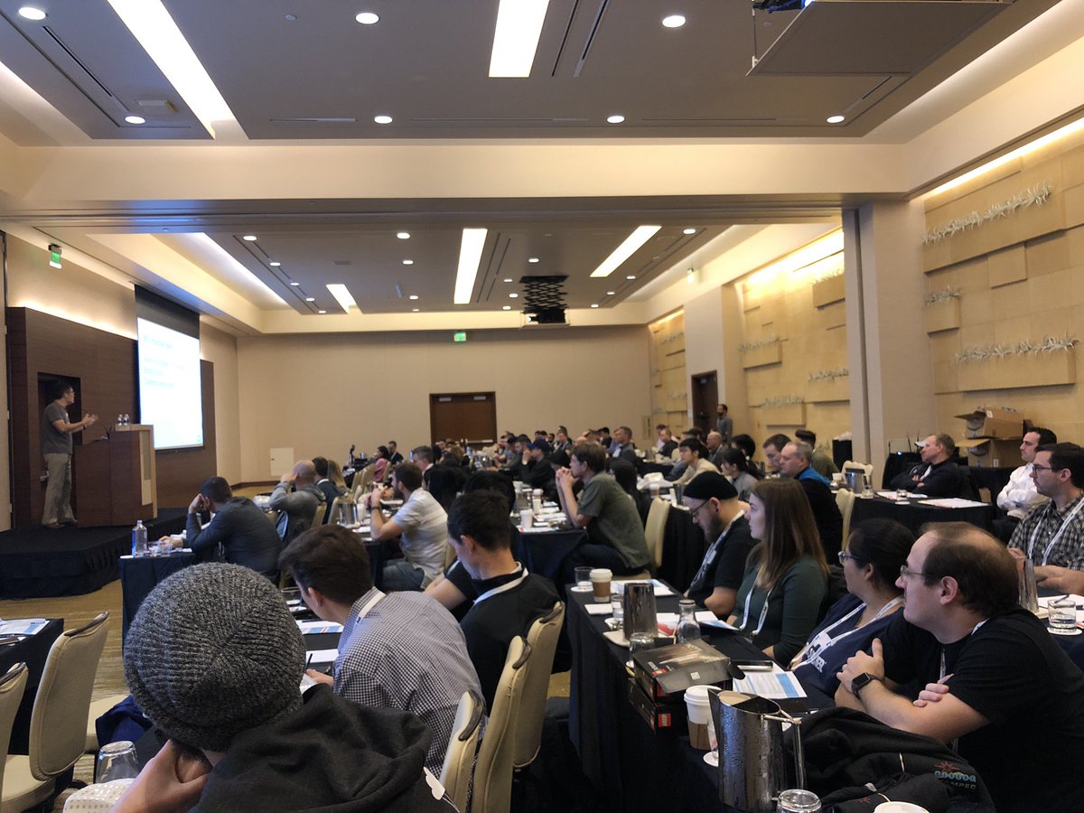 So many people!  <a href="/shengliang/">shengliang</a> talking about building a business on 100% open source technology. #RancherStampede