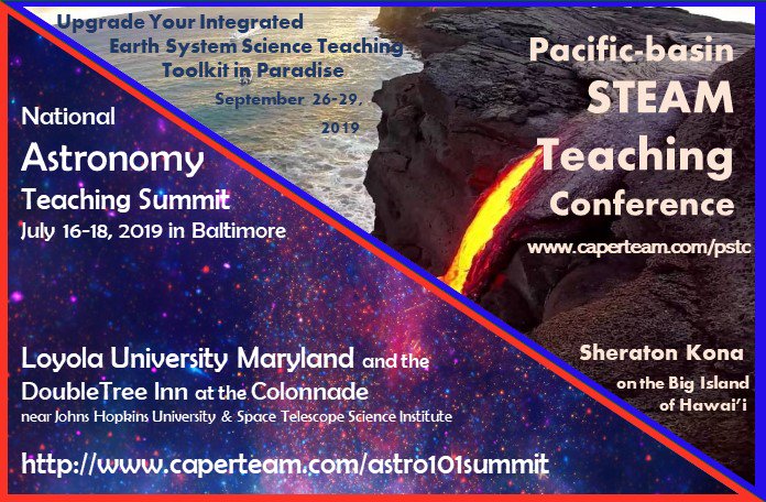 Online registration is open at caperteam.com/currentworksho… #ASTRO101 #STEMteaching