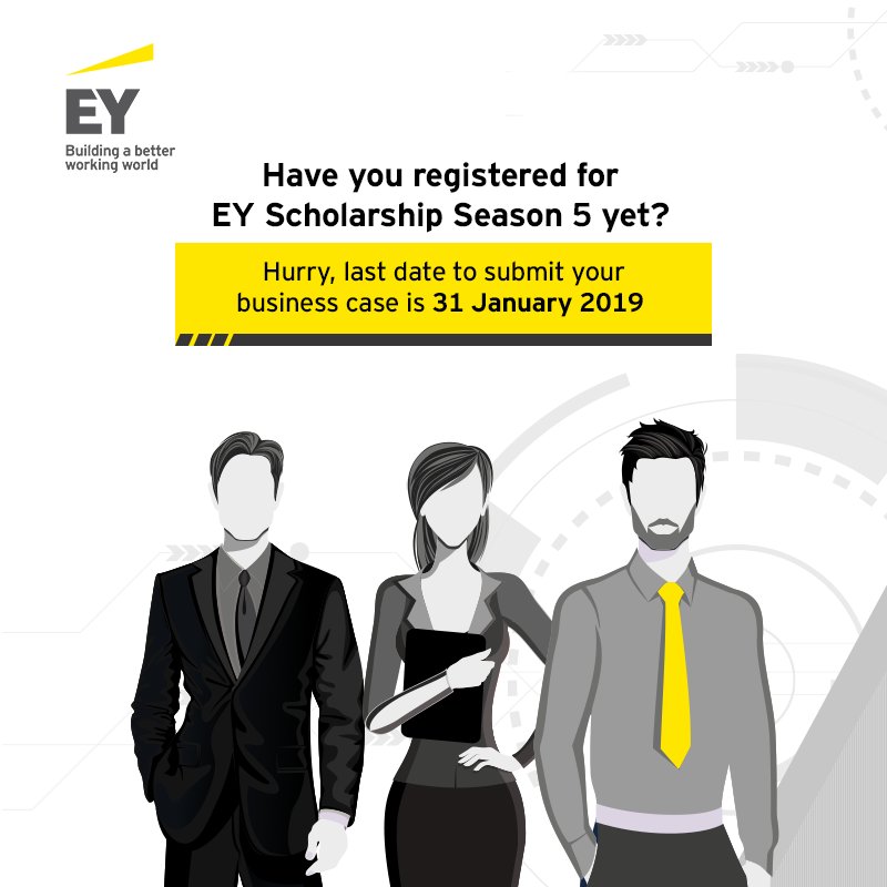 EY_India's tweet image. With the #EYScholarship program, turn your ambitions into reality &amp;amp; achieve your true potential! Use your laptop/desktop to register and submit your entries by 31January spr.ly/6017E3heZ. Follow us on EY Careers India FB #IntellectuallyStimulating #ExceptionalEYExperience