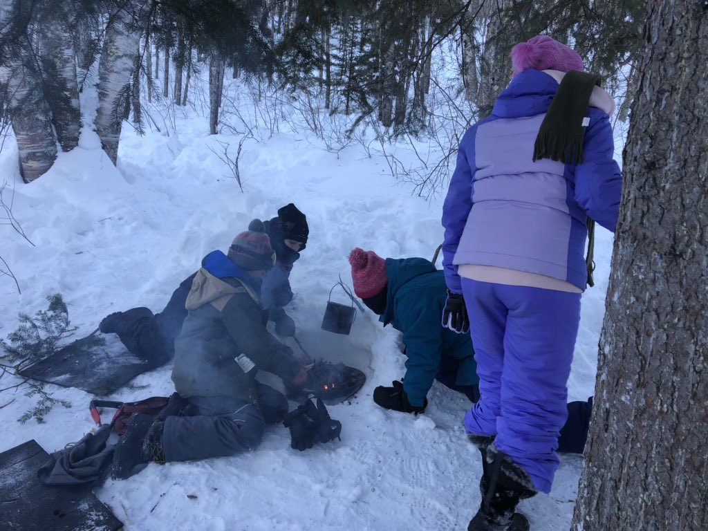 WEMSWolfRidge's tweet photo. It was a cold but successful morning of winter survival for #Group2C https://t.co/fU8lgfApaj