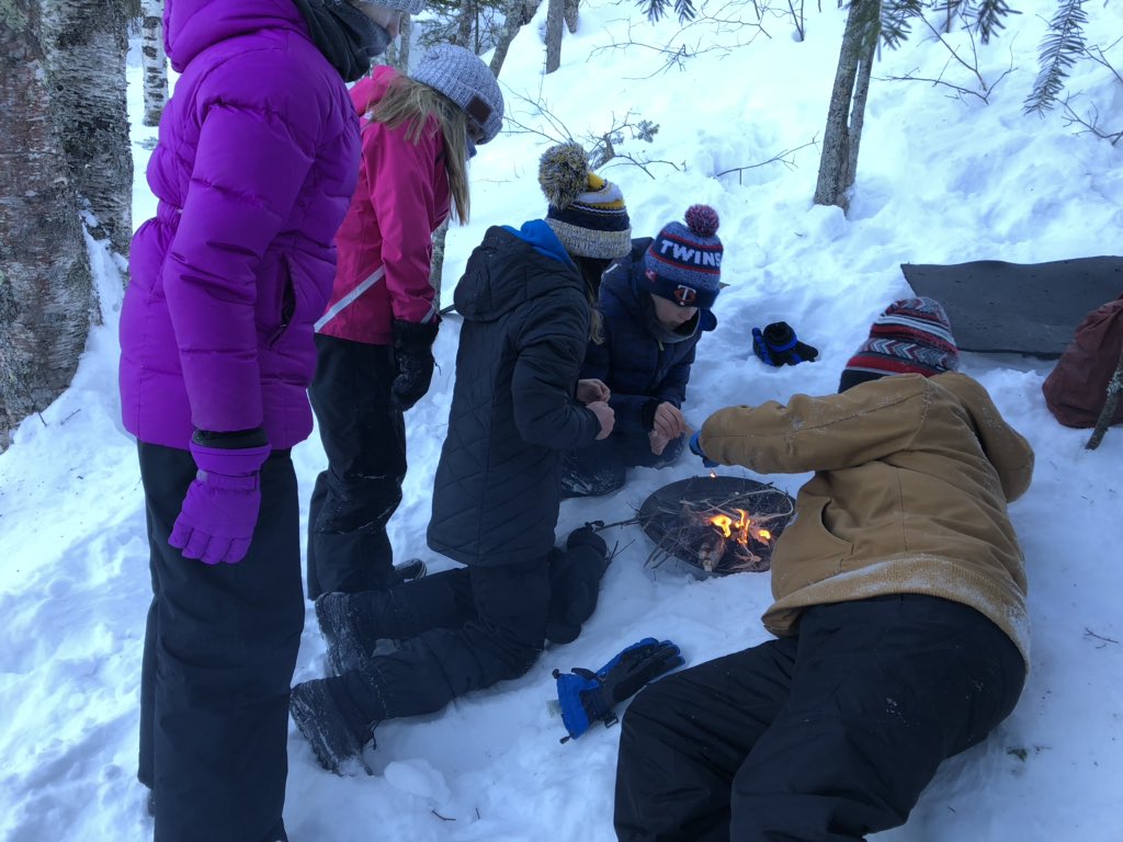 WEMSWolfRidge's tweet photo. It was a cold but successful morning of winter survival for #Group2C https://t.co/fU8lgfApaj