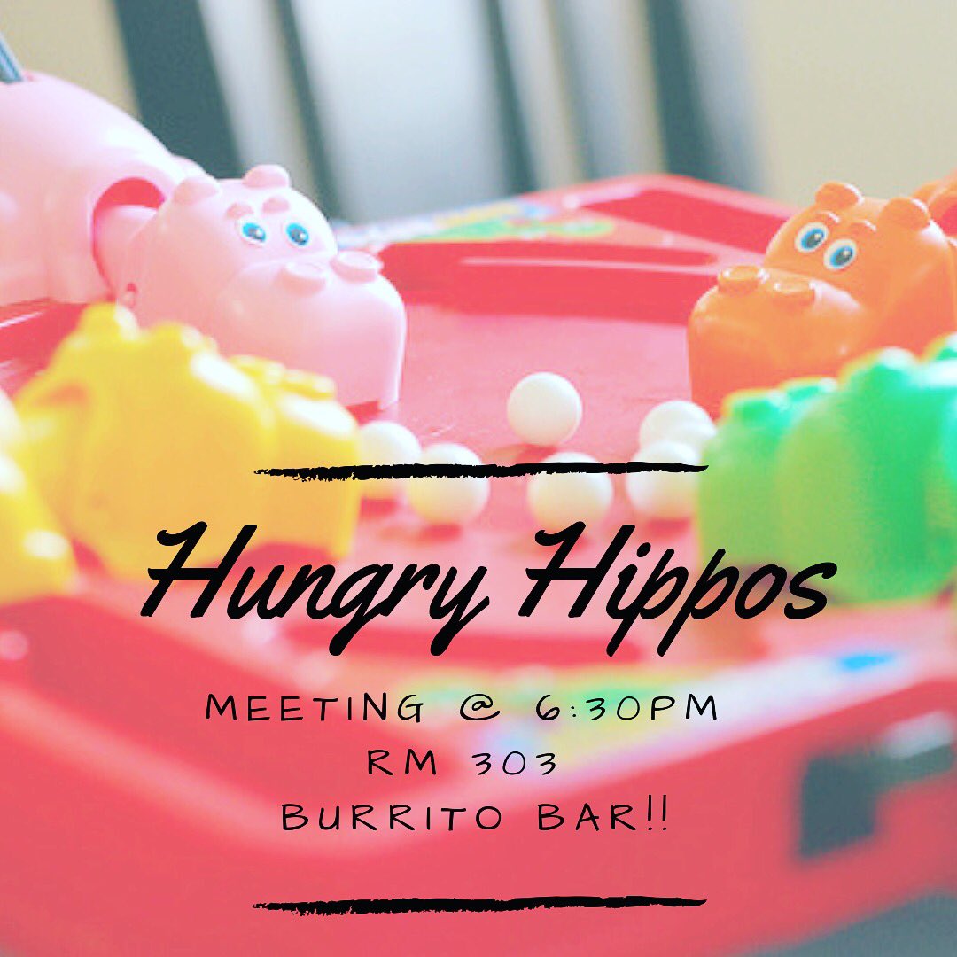 Why not start the semester off strong and get an FFA point for attending the meeting tonight?! Get ready for an awesome meeting, the human version of Hungry Hippos, and a burrito bar! Meeting starts at 6:30pm in room 303! #discovergrowth #getinvolved