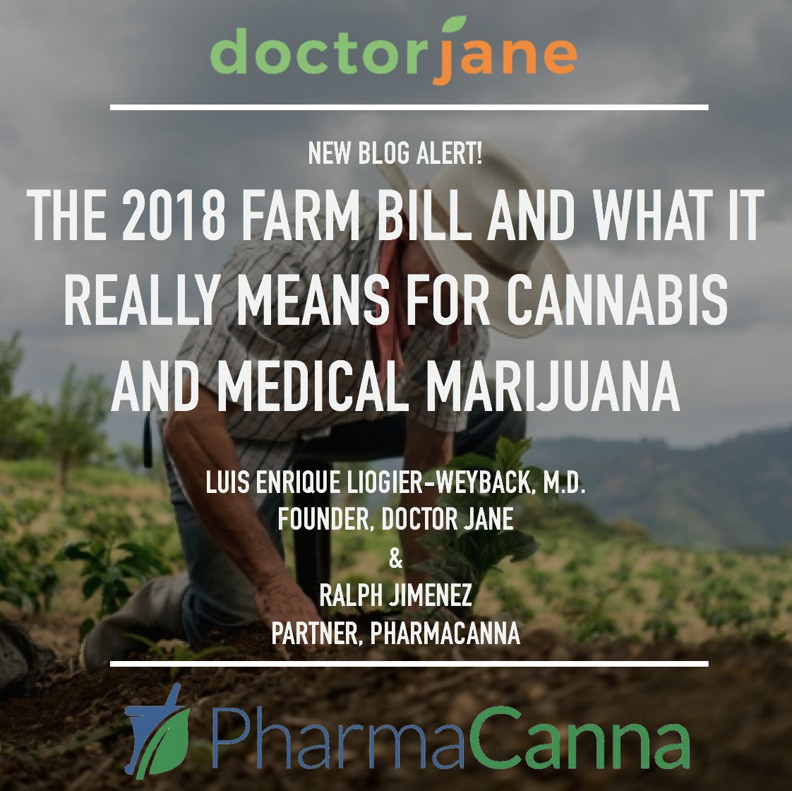 DrJaneOfficial's tweet photo. #NewBlogAlert: "The 2018 Farm Bill and What it Really Means for #Cannabis and #MedicalMarijuana" #DRJ founder, president & #mmj physician Dr. Weyback's latest blog, ft insights from #PharmaCanna's Ralph Jimenez: https://t.co/vHH6C6cMq6 #FLmmj #mmjnews #medicalcannabis #doctorjane https://t.co/4ccfBj0CtJ