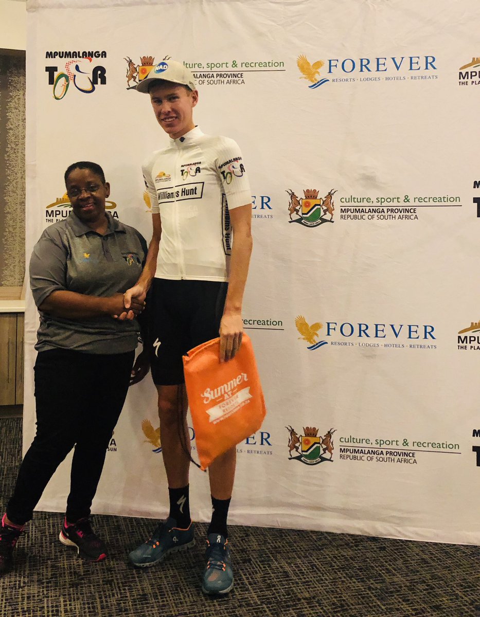 Stage 6 results TODAY 
Mbombela-<a href="/ForeverBadplaas/">Forever Badplaas</a> 
Elite

Best Young Rider: White Jersey
1st <a href="/wesselmtb/">Wessel Botha</a>  @NadMtb 
2nd Mark Pritzer  @officeguru23s 
3rd Alexander Worsdale @officeguru23s 
 
#MpumalangaCycleTour <a href="/MPCycleTour/">Mpumalanga Cycle Tour</a> <a href="/DCSROfficial/">DCSR</a> <a href="/HAToere2014/">HA Toere</a>