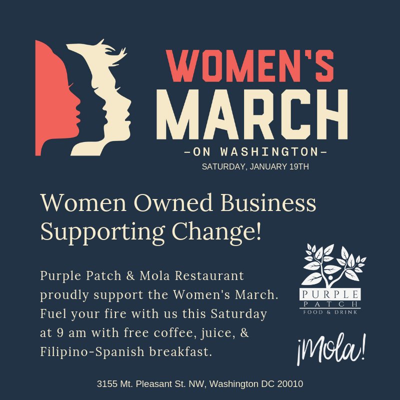 PurplePatchDC's tweet photo. Join us this Saturday at 9 am! #purplepatchdc #mola #whyimarch #WomensMarch #womensmarchonwashington #washingtondc #Herstory #humanfights #filpinomovement https://t.co/UcPl7fzgES