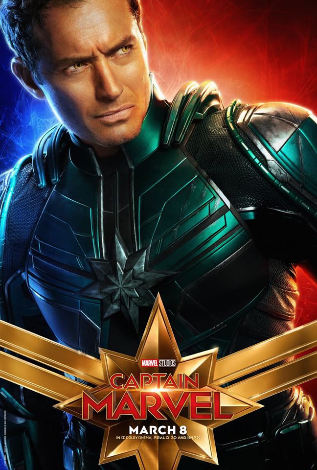 MarvelLATAM's tweet photo. Te dejamos los nuevos pósters de personajes de #CapitanaMarvel. ¡Muy pronto en cines! (1/3) https://t.co/d79VvuhEkN