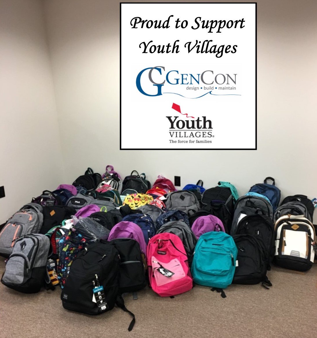 GenGonDB's tweet photo. At the beginning of the school year, the @GenConDB team donated 65 backpacks filled with school supplies for The Backpack Heroes Drive. All the supplies were donated to @youthvillages. Thank you to everyone who participated! #GenConGivesBack https://t.co/Ovl62fA1al