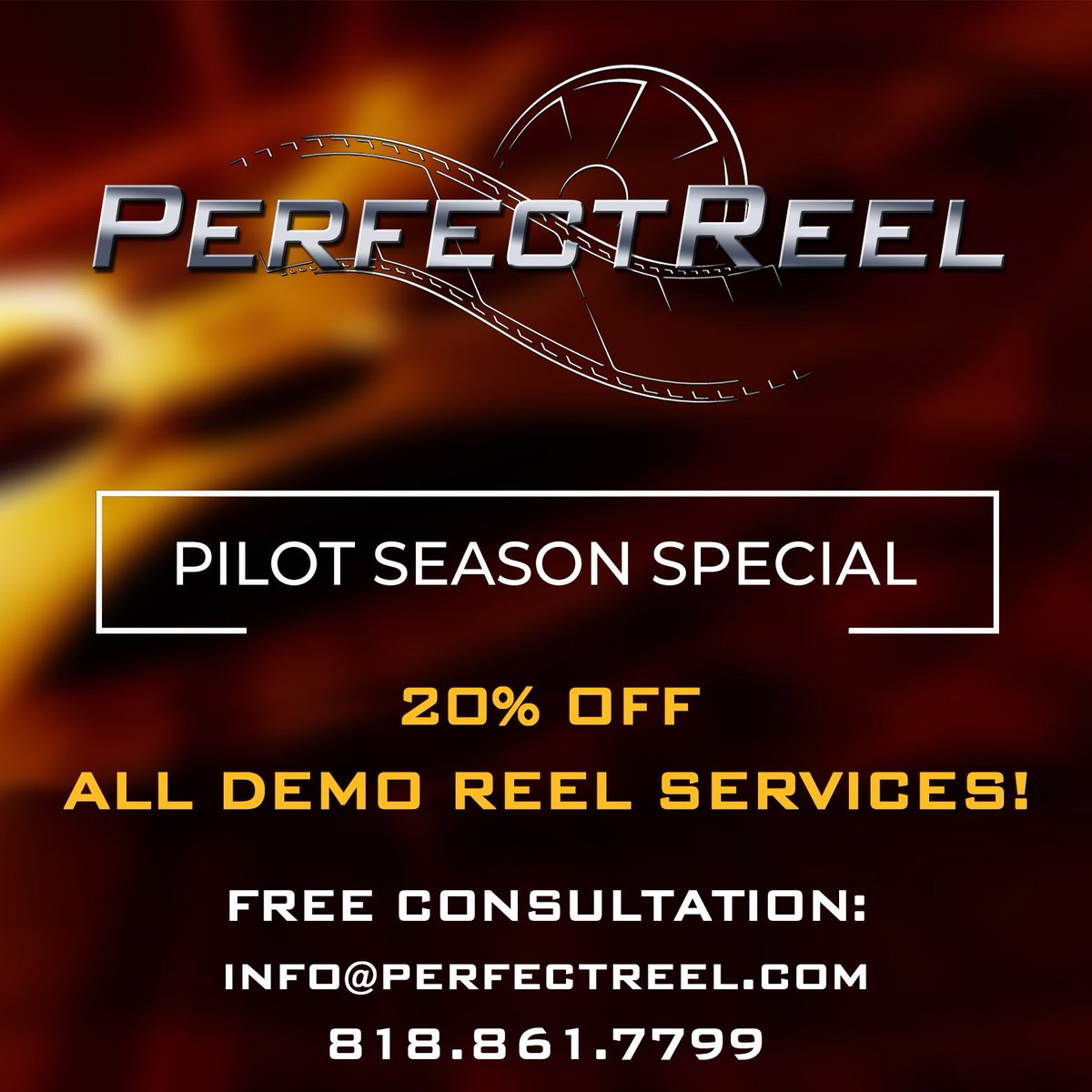 To help you create your perfect package for #casting we’re kicking off 2019 with a Pilot Season Special! 20% Off Demo Reel Services!

#demoreel #acting #actorslife #pilotseason #perfectreel #reel