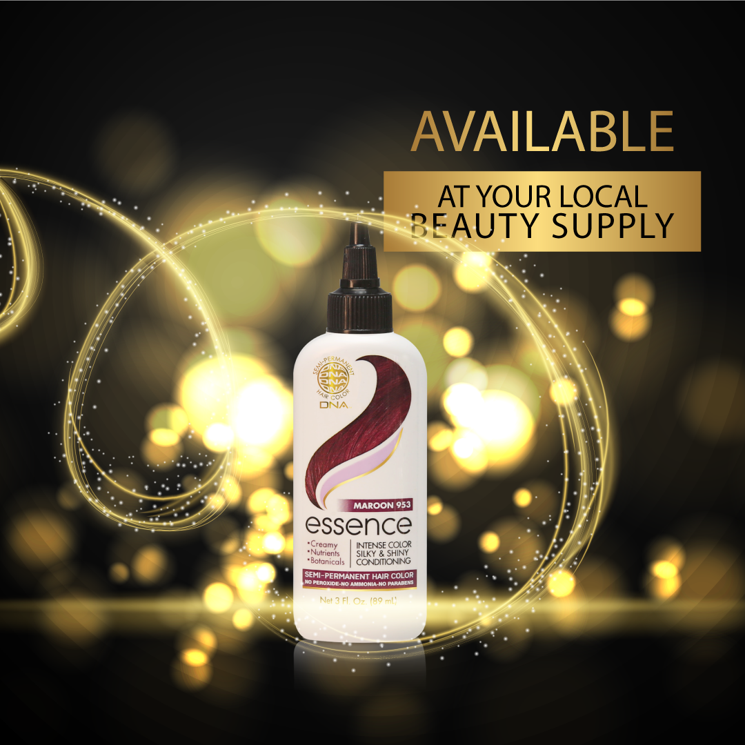 DnaEssence's tweet photo. We spy with our little eye a lil’ gem! 👀 Try our hair color #Maroon953 to get a beautiful, vibrant, and long-lasting change. This product is infused with henna, wheat, and shea butter to nourish the hair. 
.
.
#SemiPermanent #HairColor #DNAEssence #DNAESSENCECOLOR #DNAColor https://t.co/MTJP3GpizE